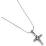 925 Sterling Silver Natural Blue Topaz Gemstone Celtic Cross Knot Unisex Pendant Necklace, 18'' 925 Sterling Silver Natural Blue Topaz Gemstone Celtic Cross Knot Unisex Pendant Necklace, 18''