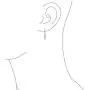 Large Crystal Symbol Support Refugees Threader Safety Pin Earrings For Women Black Plated Stainless Steel Large Crystal Symbol Support Refugees Threader Safety Pin Earrings For Women Black Plated Stainless Steel