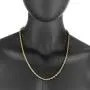 The Bling Factory 4.9mm 24k Yellow Gold Plated Stainless Steel Twisted Rope Chain Necklace + Gift Box The Bling Factory 4.9mm 24k Yellow Gold Plated Stainless Steel Twisted Rope Chain Necklace + Gift Box
