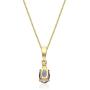 Gin & Grace 10K Yellow Gold Genuine Tanzanite Diamond (I1,I2) Pendant for Women