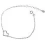 Minimalist Heart Sterling Silver Bracelet for Women Girls Little Hollow Love Charm Adjustable Hand Chain Link Bracelet Anklet Gifts for Couple Lover Best Friend Mom Daughter