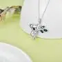 AOBOCO Sterling Silver Cute Animal Heart Pendant Necklace for Women Teen Girls, Embellished with Crystals from Austria