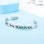 LParkin May The Force Be with You Cuff Bracelet Stainless Steel High Polished Finish Cuff Bracelet Men Women LParkin May The Force Be with You Cuff Bracelet Stainless Steel High Polished Finish Cuff Bracelet Men Women