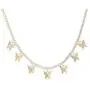 SUNXN Butterfly Necklace Tennis Chain Choker CZ Bling Silver Gold Pendant Necklace Gift for Women Girls Jewelry