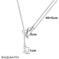 ENSIANTH Rx Pharmacist Pharmacy Jewelry Lariat Y Necklace Graduation Gift with Stethoscope Charm