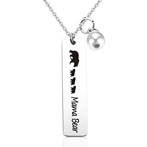 Eigso Mama Bear Necklace Sweet Family Personalized Mama Bear Jewelry Bear Cubs Mom Aunt Guandmom Mama Bear Keychain Mama Bear Bracelet