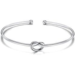 Jewanfix Bridesmaid Proposal Gifts, Stainless Steel Tie The Love Knot Bridesmaid Bracelet with Gift Box