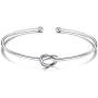 Jewanfix Bridesmaid Proposal Gifts, Stainless Steel Tie The Love Knot Bridesmaid Bracelet with Gift Box