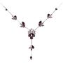 Faship Gorgeous Rhinestone Floral Crystal Necklace Earrings Set