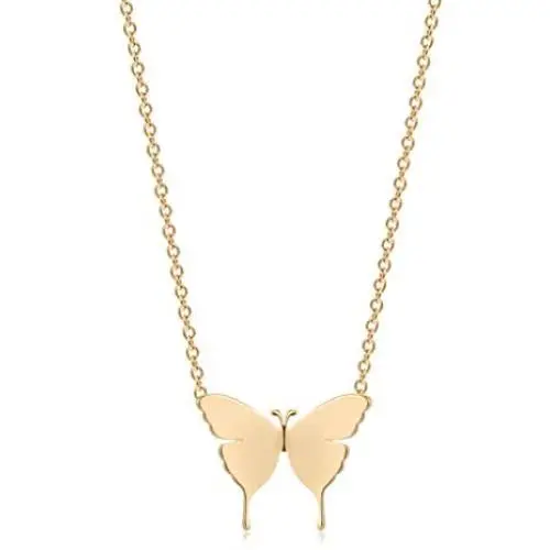 BENEIGE Butterfly Necklace for Women 18K Gold/Silver/Rose Gold Dainty Charm Layered Butterfly Pendant Everyday Necklace for Women Minimalist Jewelry