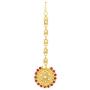 Aheli Indian Wedding Wear Polki Stone Beaded Choker Necklace with Maang Tikka Set Ethnic Fashion Jewelry for Women