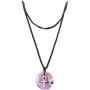 SUNYIK Egyptian Ankh Cross Engraved Round Stone Amulet Pendant Necklace, Adjustable Wave Necklaces for Unisex