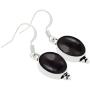 Black Onyx Earrings 925 Silver Overlay handmade Dangle Earrings