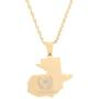 Stainless Steel Gold Color Guatemala Map Pendant Necklace Trendy Guatemala Flag Map Women Charm Jewelry