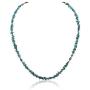 $200Tag Silver Certified Navajo Native American Natural Turquoise Necklace 16072 Made by Loma Siiva