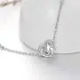 MEDWISE Sterling Silver Lucky Horse Bracelet for Her Love Heart Horse Chain Charm Bracelets Jewelry Gifts for Women Girls