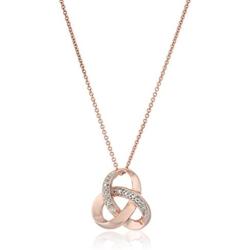 Sterling Silver Diamond Accent Knot Pendant Necklace , 18''