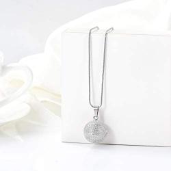 zeqingjw Basketball Urn Necklaces for Ashes Stainless Steel for Men Women,Cremation Jewelry for Ashes,Always in My Heart Memory Necklace Gift, Easter Keepsake for Boys