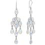 YoTreasure 3 1/2'' Moonstone Solid 925 Sterling Silver Gemstone Dangle Earrings
