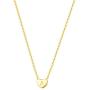 Carleen Solid 14K Real Gold Tiny Love Heart Monogram Initial Letter Dainty Pendant Necklace Delicate Minimalist Jewelry for Women Girls, 16+2 INCHES