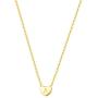 Carleen Solid 14K Real Gold Tiny Love Heart Monogram Initial Letter Dainty Pendant Necklace Delicate Minimalist Jewelry for Women Girls, 16+2 INCHES