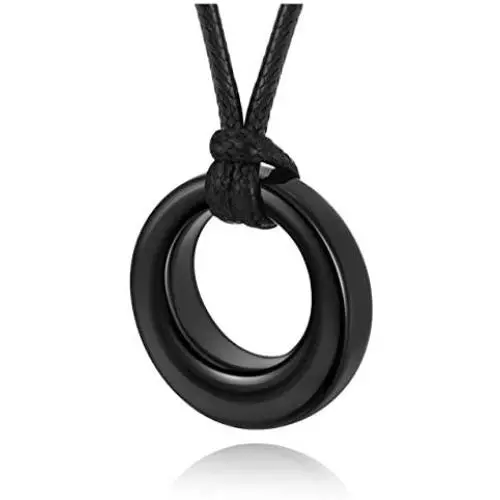 Sunligoo Cremation Jewelry Urn Necklace for Ashes Circle of Life Eternity Memorial Pendant Stainless Steel Necklaces for Mens Womens