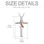 PEIMKO 925 Sterling Silver Breast Cancer Survivor Necklace for Women, Faith Hope Love Infinity Daisy Flower Cross Pendant Necklace Jewelry Birthday Gifts for Women