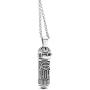 Mezuzah Necklace 925 Sterling Silver Hamsa Hand Amulet for Men and Women With a Turquoise Gemstone