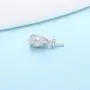 LGSY 925 Sterling Silver Simple CZ Pearl Bail Pendants for Pearl Jewely Making, Design Pendant Fitting for Fashion Jewlery
