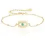 PEARLADA 18K Gold Satellite Chain Bracelet Fashion Evil Eye Sun Charm Bracelet for Women Adjustable Gold Jewelry Handmade for Her PEARLADA 18K Gold Satellite Chain Bracelet Fashion Evil Eye Sun Charm Bracelet for Women Adjustable Gold Jewelry Handmade for Her