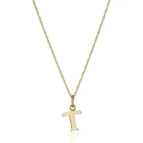 14k Gold-Filled Letter Charm Pendant Necklace