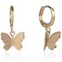 Konpicca Butterfly Hoop Earrings Elegant Animal Dangle Charm Earrings Butterfly Huggie Drop Earrings for Women Girls