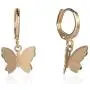 Konpicca Butterfly Hoop Earrings Elegant Animal Dangle Charm Earrings Butterfly Huggie Drop Earrings for Women Girls