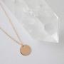 HONEYCAT Coin Disc Charm Necklace in Gold, Rose Gold, or Silver | Minimalist, Delicate Jewelry