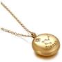 Women Dainty 12 Constellation Necklace Simple Round Astrology Horoscope Zodiac Sign Pendant Necklace for Women Girls, 18K Gold