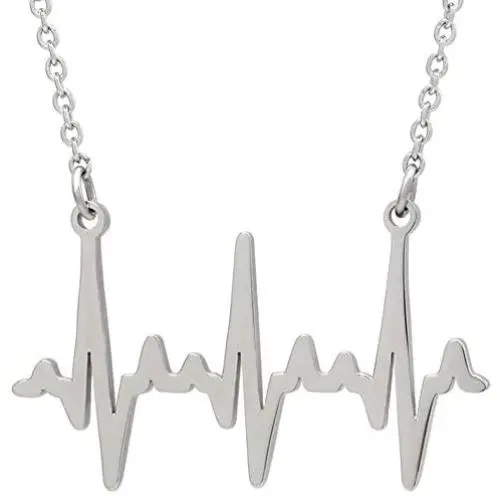 Boutique Academia - Accurate EKG Heartbeat Necklace: Cardiogram Science & Medicine Jewelry Gift Boutique Academia - Accurate EKG Heartbeat Necklace: Cardiogram Science & Medicine Jewelry Gift