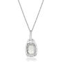 Gin & Grace 10K White Gold Natural Diamond (I1,I2) & Genuine Aquamarine Pendant for Women