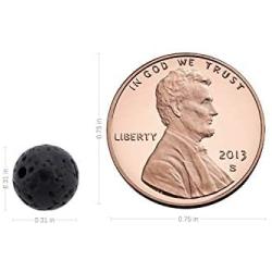 MISS RIGHT Hypoallergenic Lava Beads Ball Earrings Necklace, Lava Rock Stone Stud Dangle Hoop Earrings Dainty Thin Chain Diffuser Necklaces for Women Men Jewelry Gifts