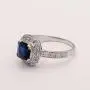 Shine Jewel Genuine Blue Sapphire 1.49 Ct Gemstone 925 Sterling Silver Solitaire Accent Ring Shine Jewel Genuine Blue Sapphire 1.49 Ct Gemstone 925 Sterling Silver Solitaire Accent Ring