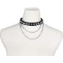 macoking Goth Leather Collar Choker Studded Spike Rivet Black Necklace Punk Bracelet