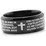 Xusamss Fashion Stainless Steel Lords Prayer Cross Band Ring Xusamss Fashion Stainless Steel Lords Prayer Cross Band Ring