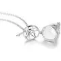 MANIFO Crystal Locket Pendant Necklace Reiki Healing Gemstone Point Necklaces Jewelry