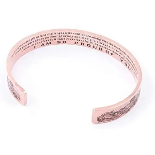 SONGCHANGJEWELRY Inspirational Bracelets for Women - I AM SO Proud of You Stainless Steel Cuff Bangle - Mom Personalized Gift for Daughter - Engraved Mantra Cuff Bangle Birthday Jewelry SONGCHANGJEWELRY Inspirational Bracelets for Women - I AM SO Proud of You Stainless Steel Cuff Bangle - Mom Personalized Gift for Daughter - Engraved Mantra Cuff Bangle Birthday Jewelry