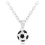 Classic Football Soccer Ball Pendant Necklace, AILUOR Fashion Stainless Steel Enamel Football World Cup Jewelry for women men Girls Gift, 20”