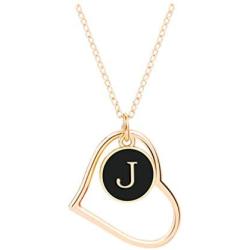 OMAIGAR A-Z 26 Initial Necklaces for Women, 16K Gold Plated Name Personalized Necklace with Dainty Love Heart, Ideal Jewelry Toys Gift for Teen Girls or Daily Wear