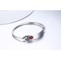VNOX Free Engraving-Stainless Steel Medical Alert ID Bangle Bracelet,Gold Plated/Silver,7.4''-8.0''
