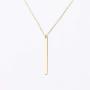 itianxi Gold Tiny Y Shaped Dainty Necklace 18K Gold Plated Cute Bar Vertical Lariat Necklace for Women