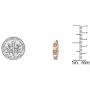 Dazzlingrock Collection 14K Round Gemstone & White Diamond Ladies Huggies Hoop Earrings, Yellow Gold