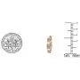 Dazzlingrock Collection 14K Round Gemstone & White Diamond Ladies Huggies Hoop Earrings, Yellow Gold