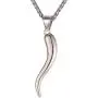 Greendou Fashion Jewelry Stainless Steel Italian Horn Charm Lucky Talisman Pendant Necklace